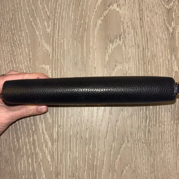 Michael Kors Black Pebbled Leather Wristlet with Gold Details - Picture 7 of 7